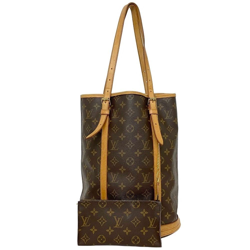 Bucket GM Pouch Brown Monogram Beautiful Tote Bag Vertical Bucket Bag